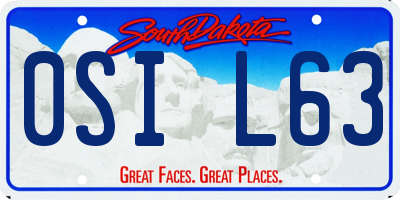 SD license plate 0SIL63