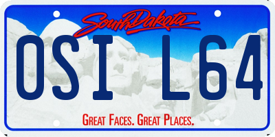 SD license plate 0SIL64
