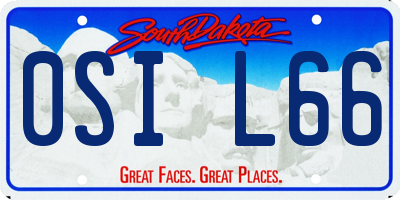 SD license plate 0SIL66