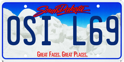 SD license plate 0SIL69