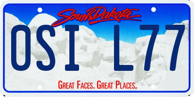 SD license plate 0SIL77
