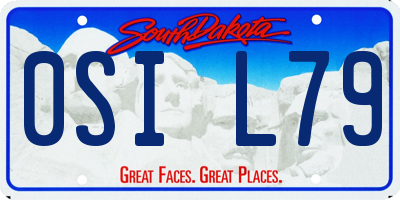 SD license plate 0SIL79