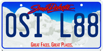 SD license plate 0SIL88