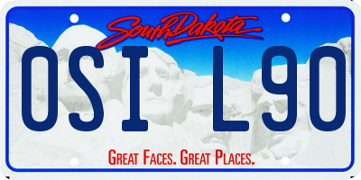 SD license plate 0SIL90
