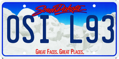 SD license plate 0SIL93
