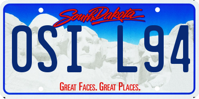 SD license plate 0SIL94