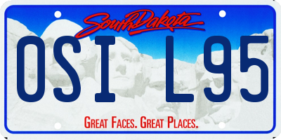 SD license plate 0SIL95