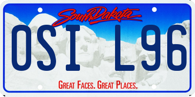 SD license plate 0SIL96