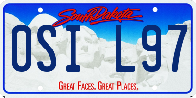 SD license plate 0SIL97