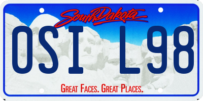 SD license plate 0SIL98