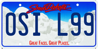 SD license plate 0SIL99