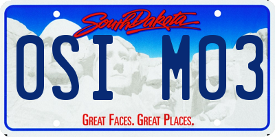 SD license plate 0SIM03