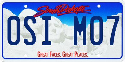 SD license plate 0SIM07