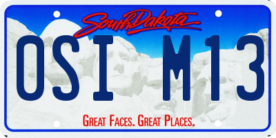 SD license plate 0SIM13