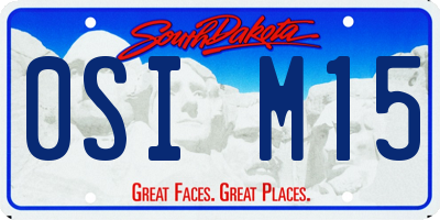 SD license plate 0SIM15