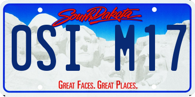 SD license plate 0SIM17