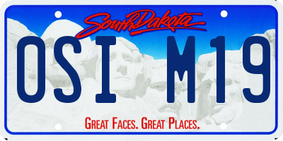 SD license plate 0SIM19
