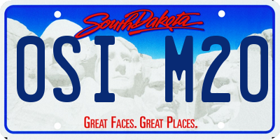 SD license plate 0SIM20