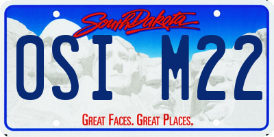 SD license plate 0SIM22