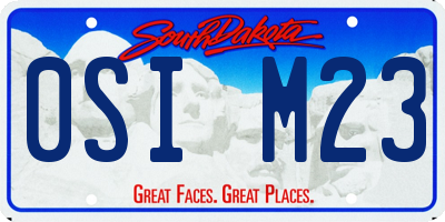SD license plate 0SIM23