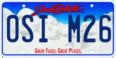 SD license plate 0SIM26
