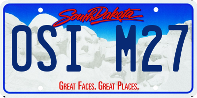 SD license plate 0SIM27