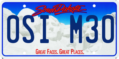 SD license plate 0SIM30