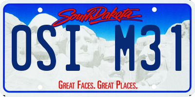 SD license plate 0SIM31