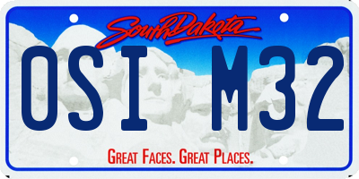 SD license plate 0SIM32