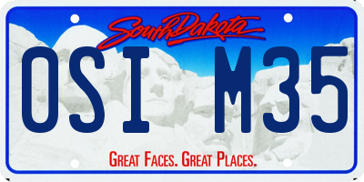 SD license plate 0SIM35