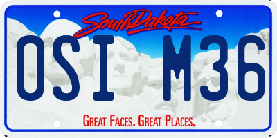 SD license plate 0SIM36