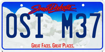 SD license plate 0SIM37