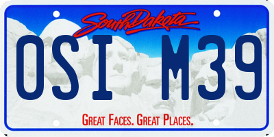 SD license plate 0SIM39
