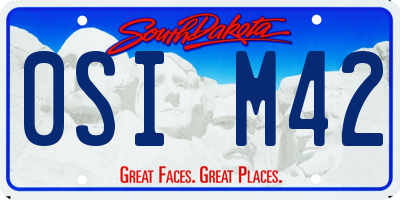 SD license plate 0SIM42