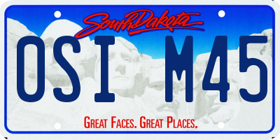 SD license plate 0SIM45