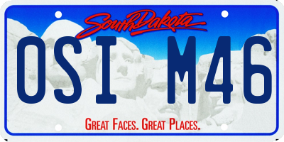 SD license plate 0SIM46