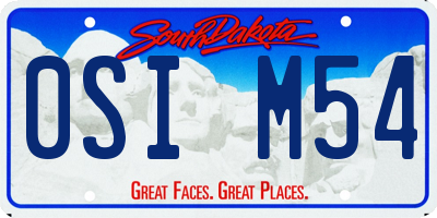 SD license plate 0SIM54
