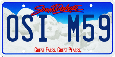 SD license plate 0SIM59