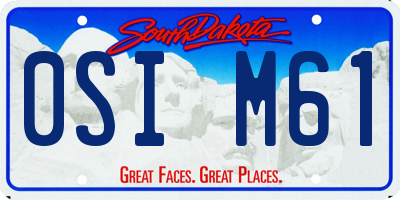 SD license plate 0SIM61