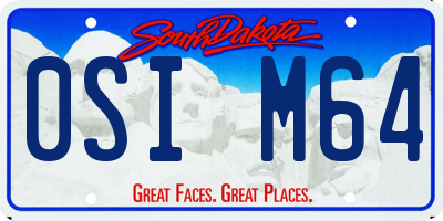 SD license plate 0SIM64