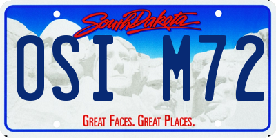 SD license plate 0SIM72