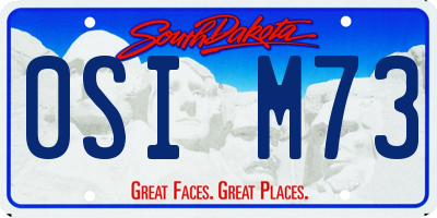 SD license plate 0SIM73