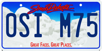 SD license plate 0SIM75
