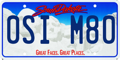 SD license plate 0SIM80