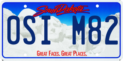 SD license plate 0SIM82