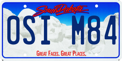 SD license plate 0SIM84