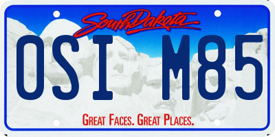 SD license plate 0SIM85