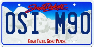 SD license plate 0SIM90