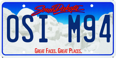 SD license plate 0SIM94