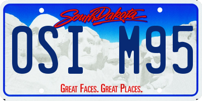 SD license plate 0SIM95